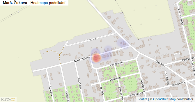 Marš. Žukova - mapa podnikání