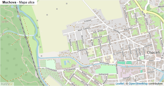Muchova - mapa ulice