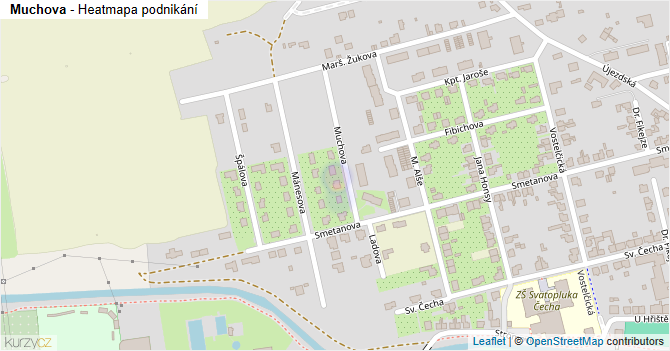 Muchova - mapa podnikání