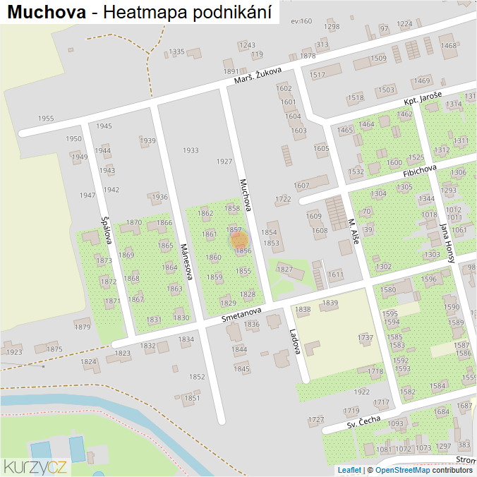 Mapa Muchova - Firmy v ulici.