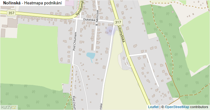 Nořínská - mapa podnikání