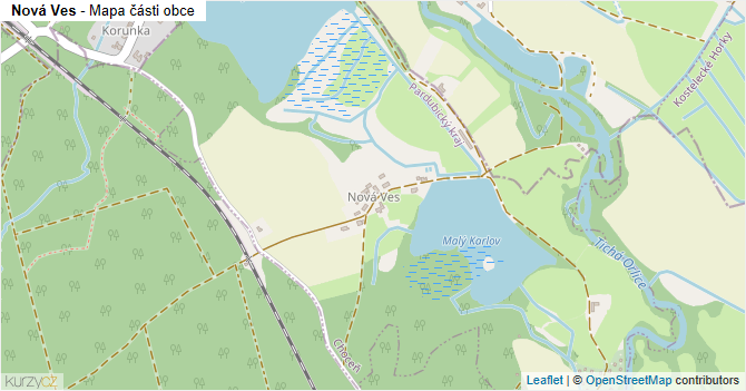 Nová Ves - mapa části obce
