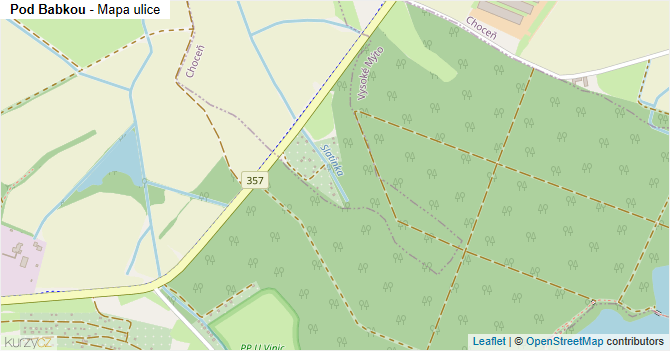 Pod Babkou - mapa ulice