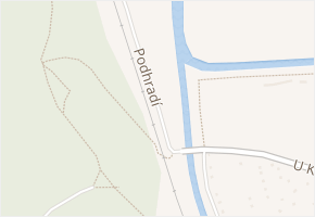 Podhradí v obci Choceň - mapa ulice