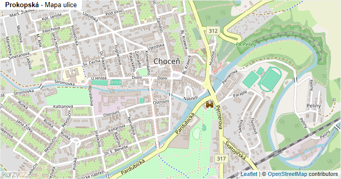 Prokopská - mapa ulice