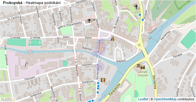 Prokopská - mapa podnikání
