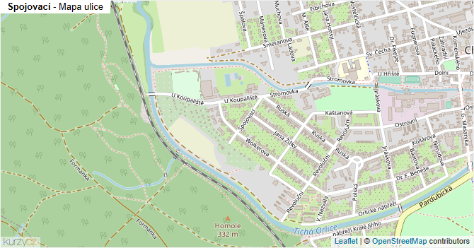 Spojovací - mapa ulice