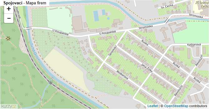 Spojovací - mapa firem