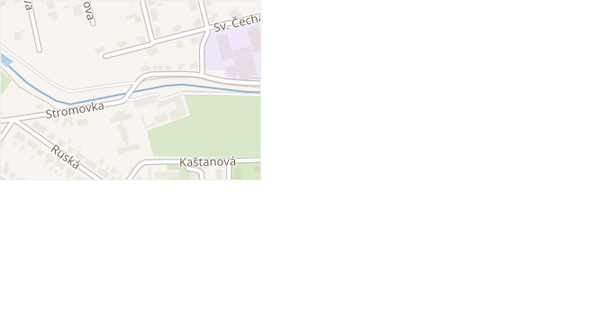 Stromovka v obci Choceň - mapa ulice