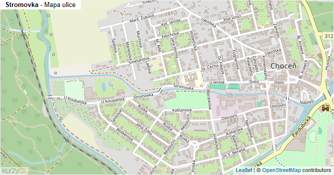 Stromovka - mapa ulice