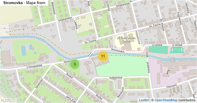 Stromovka - mapa firem