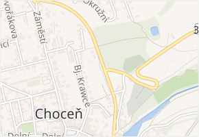 Tocháčkův kopec v obci Choceň - mapa ulice