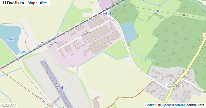U Dvořiska - mapa ulice