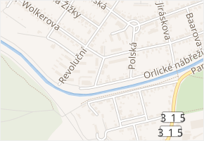 V. Nezvala v obci Choceň - mapa ulice