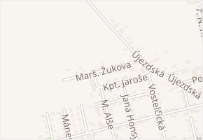 Žukova v obci Choceň - mapa ulice