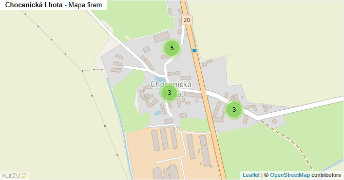 Chocenická Lhota - mapa firem