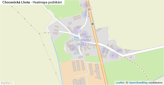 Chocenická Lhota - mapa podnikání