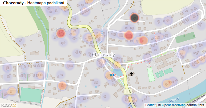 Chocerady - mapa podnikání