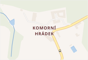 Komorní Hrádek v obci Chocerady - mapa části obce