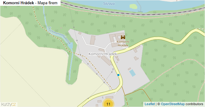 Komorní Hrádek - mapa firem