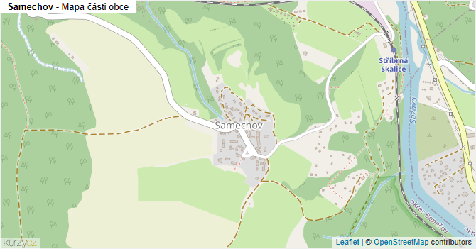 Samechov - mapa části obce