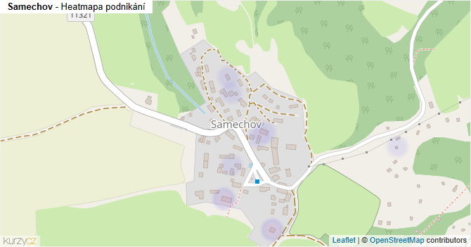 Samechov - mapa podnikání
