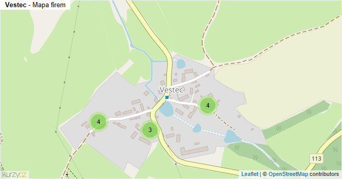 Vestec - mapa firem