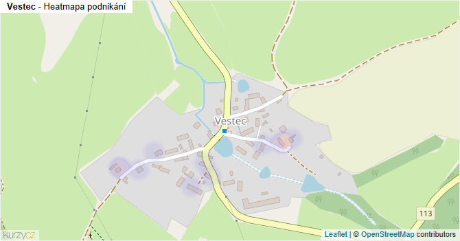 Vestec - mapa podnikání