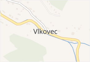 Vlkovec v obci Chocerady - mapa části obce