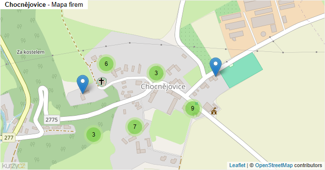Chocnějovice - mapa firem