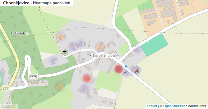 Chocnějovice - mapa podnikání