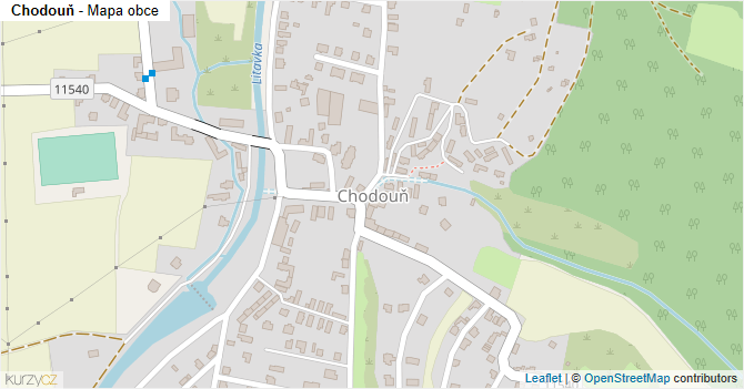 Chodouň - mapa obce