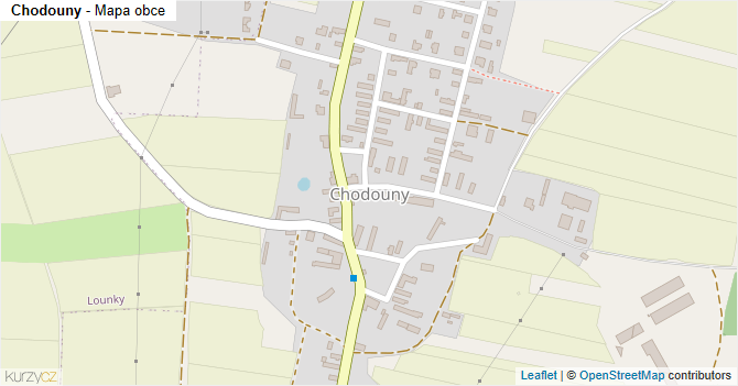 Chodouny - mapa obce