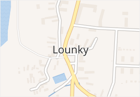 Lounky v obci Chodouny - mapa části obce