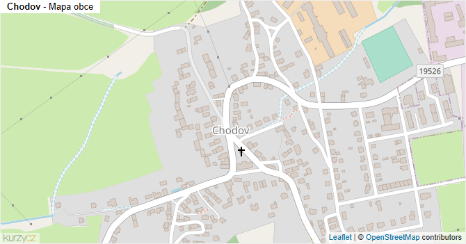 Chodov - mapa obce