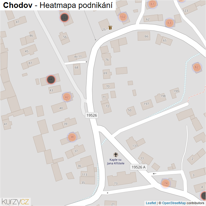 Mapa Chodov - Firmy v obci.