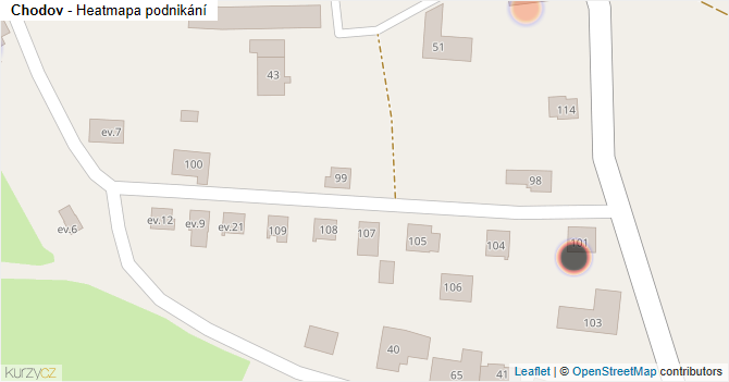 Chodov - mapa podnikání