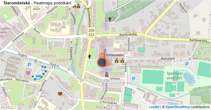 Staroměstská - mapa podnikání