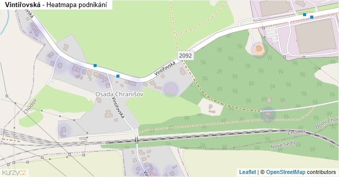 Vintířovská - mapa podnikání