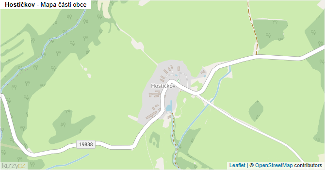 Hostíčkov - mapa části obce