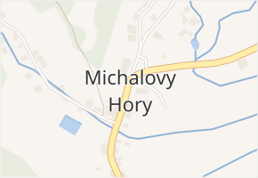 Michalovy Hory v obci Chodová Planá - mapa části obce