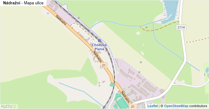 Nádražní - mapa ulice
