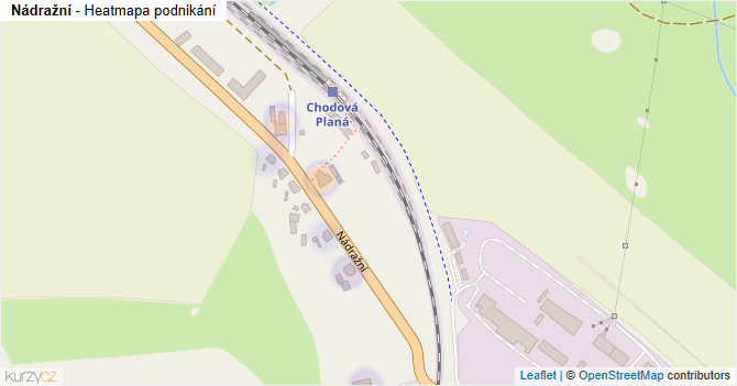 Nádražní - mapa podnikání