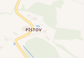 Pístov v obci Chodová Planá - mapa části obce