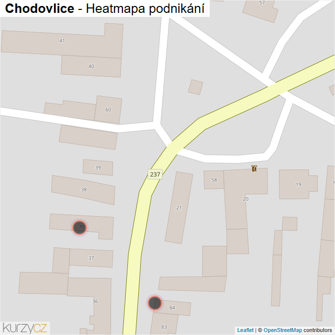 Mapa Chodovlice - Firmy v obci.