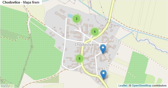 Chodovlice - mapa firem