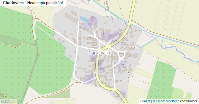 Chodovlice - mapa podnikání