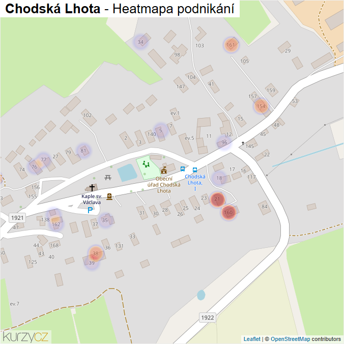 Mapa Chodská Lhota - Firmy v části obce.