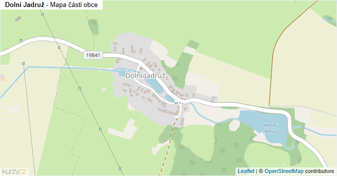 Dolní Jadruž - mapa části obce