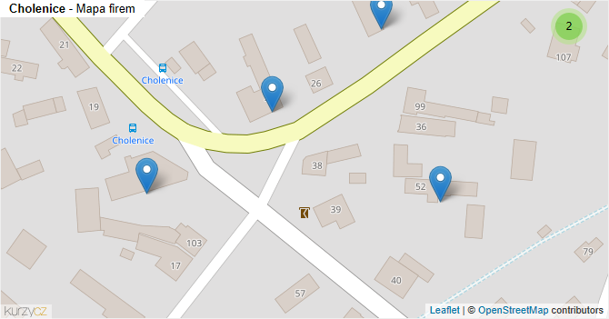 Cholenice - mapa firem